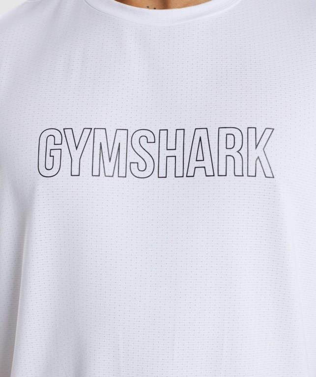 Gymshark Arrival Graphic Tişört Erkek Beyaz | 927-PXWRCE