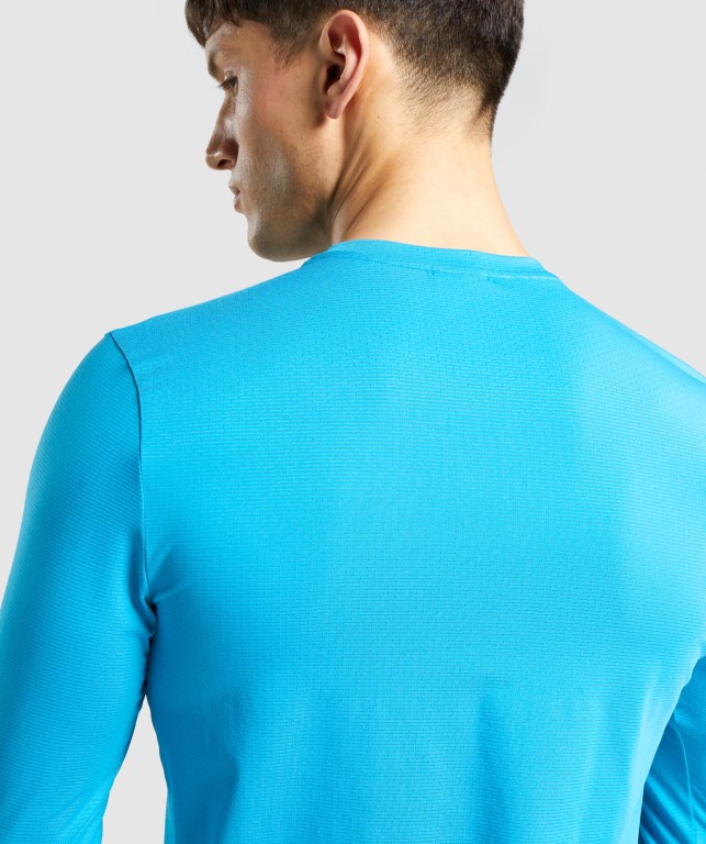 Gymshark Arrival Graphic Tişört Erkek Mavi | 437-GQRIST