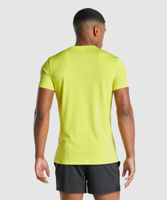 Gymshark Arrival Graphic Tişört Erkek Sarı | 421-YJWTCK