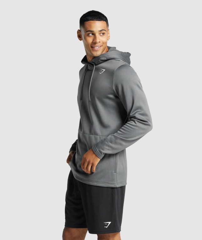 Gymshark Arrival Kapüşonlu Sweatshirt Erkek Gri | 189-MSHYUC