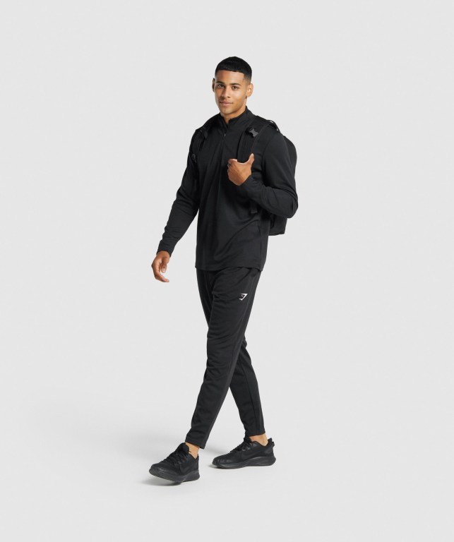 Gymshark Arrival Knit Jogger Pantolon Erkek Siyah | 309-EWJNGY