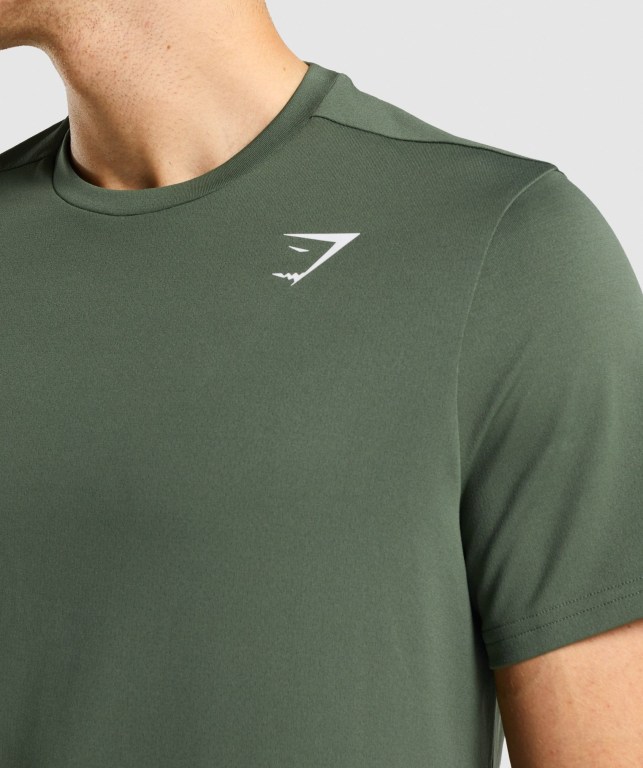 Gymshark Arrival Regular Fit Tişört Erkek Yeşil | 729-FWLIJC