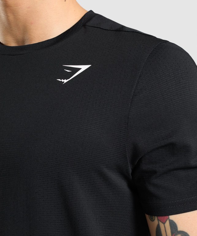 Gymshark Arrival Regular Fit Tişört Erkek Siyah | 984-EILKNU