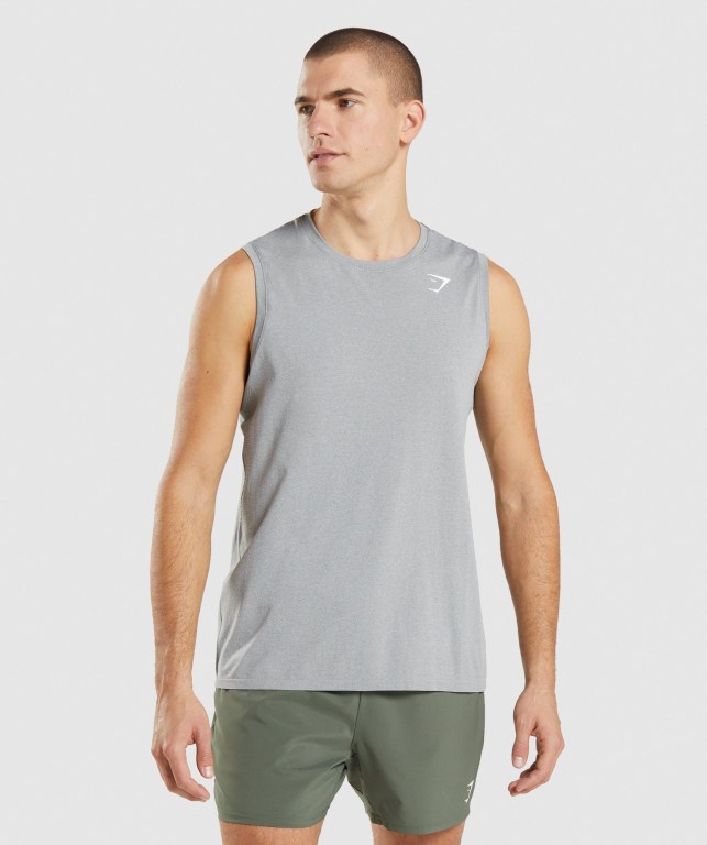 Gymshark Arrival Seamless Atlet Erkek Gri | 830-NAIDBQ