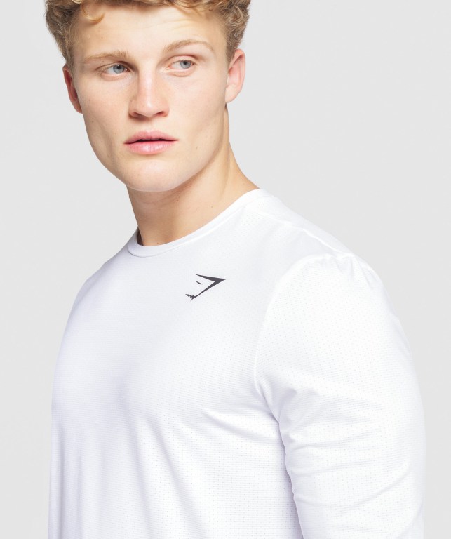 Gymshark Arrival Tişört Erkek Beyaz | 750-XMSRYC