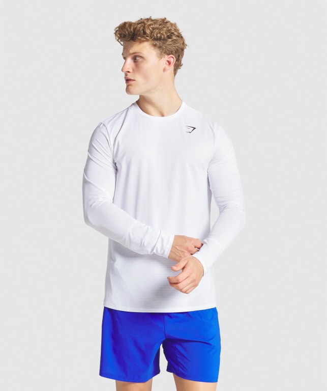 Gymshark Arrival Tişört Erkek Beyaz | 750-XMSRYC