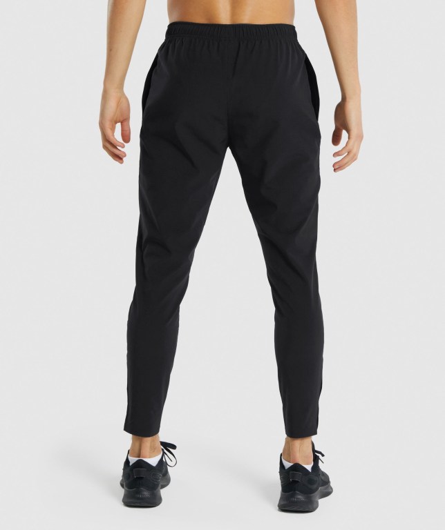 Gymshark Arrival Woven Jogger Pantolon Erkek Siyah | 358-DGLSXH