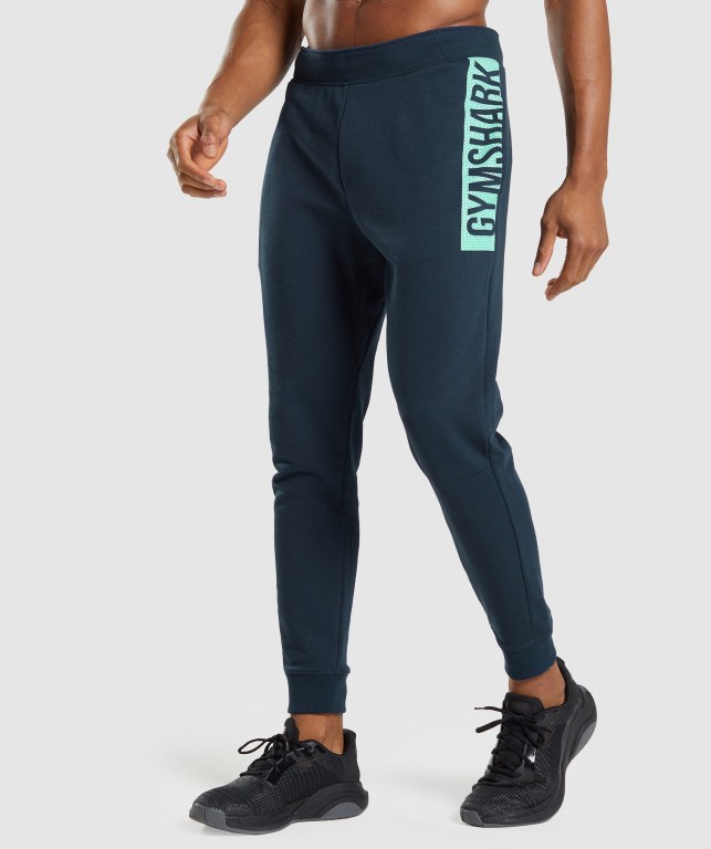 Gymshark Bold Jogger Pantolon Erkek Lacivert | 478-YPNIJE