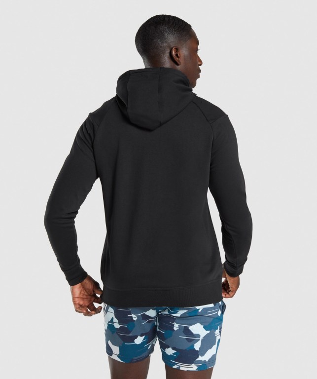 Gymshark Bold Kapüşonlu Sweatshirt Erkek Siyah Siyah | 497-JXTWGO