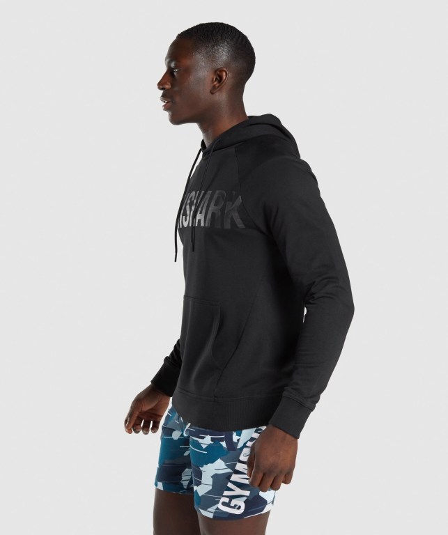 Gymshark Bold Kapüşonlu Sweatshirt Erkek Siyah Siyah | 497-JXTWGO