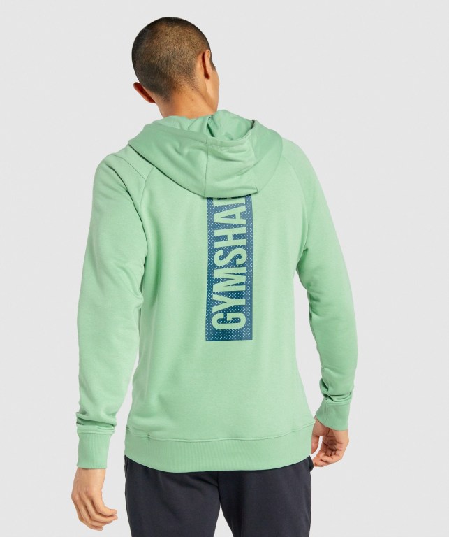 Gymshark Bold Kapüşonlu Sweatshirt Erkek Yeşil | 548-VULYZH