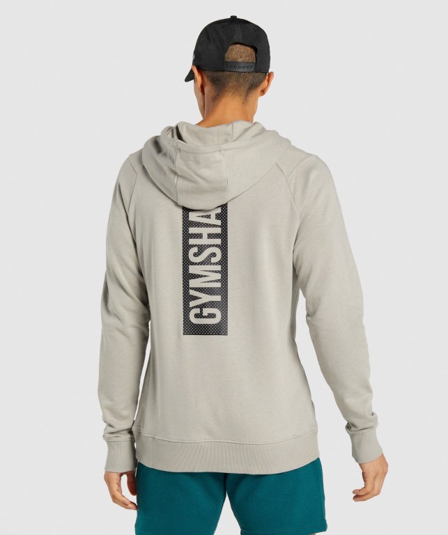 Gymshark Bold Kapüşonlu Sweatshirt Erkek Gri | 928-AKFJGL