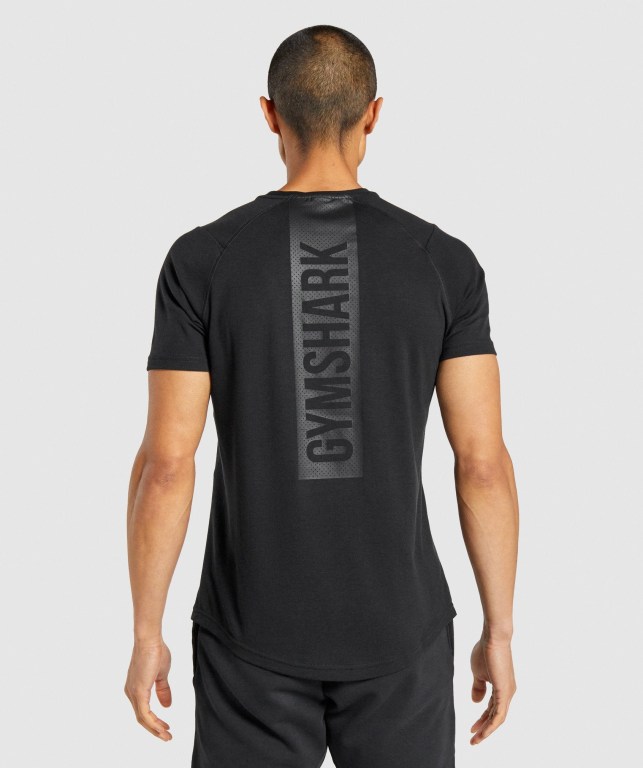 Gymshark Bold Tişört Erkek Siyah | 256-BQUHXM