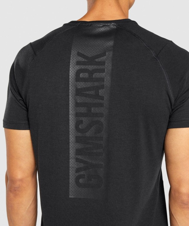 Gymshark Bold Tişört Erkek Siyah | 256-BQUHXM