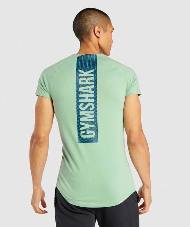 Gymshark Bold Tişört Erkek Yeşil | 175-MOBQTX