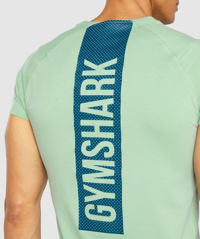 Gymshark Bold Tişört Erkek Yeşil | 175-MOBQTX