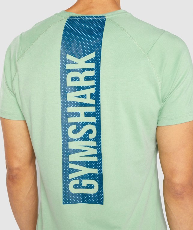 Gymshark Bold Tişört Erkek Yeşil | 981-NYUBZH