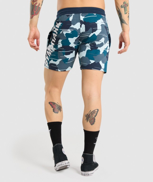 Gymshark Bold Şort Erkek Camo | 406-BXODPR