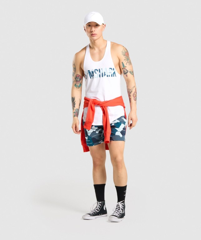 Gymshark Bold Şort Erkek Camo | 406-BXODPR