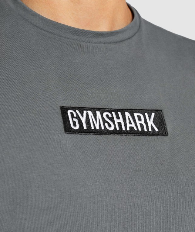 Gymshark Central Drop Arm Atlet Erkek Gri | 796-JASFDN