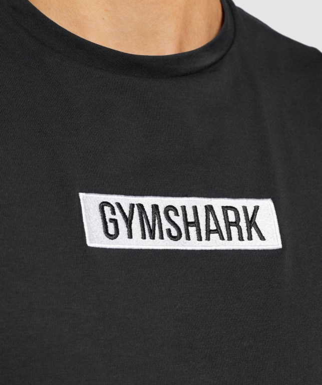 Gymshark Central Drop Arm Atlet Erkek Siyah | 821-RAOCXJ