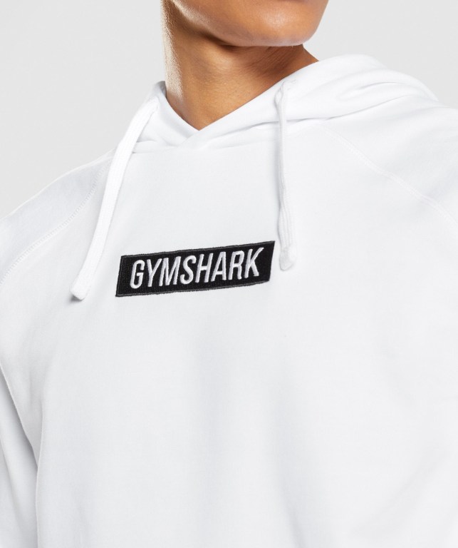 Gymshark Central Kapüşonlu Sweatshirt Erkek Beyaz | 206-FYPDOI