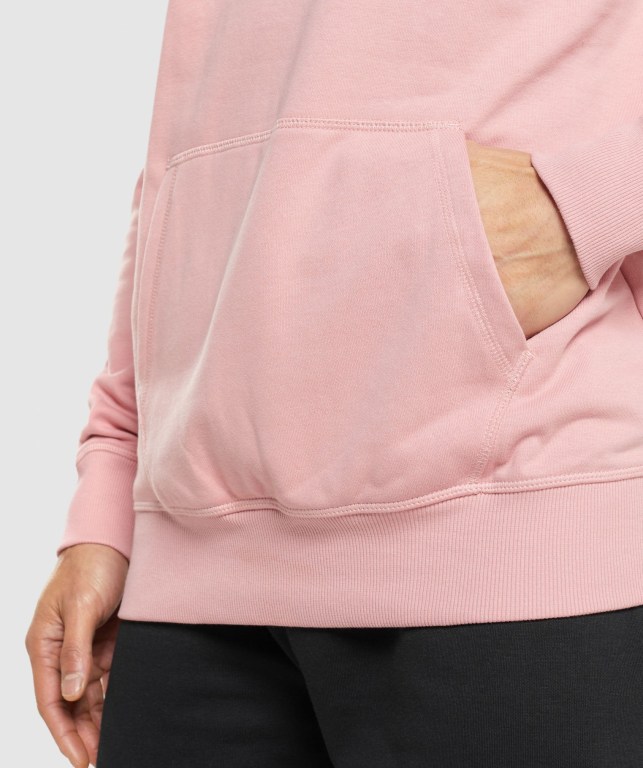 Gymshark Central Kapüşonlu Sweatshirt Erkek Pembe | 348-OBNKIQ