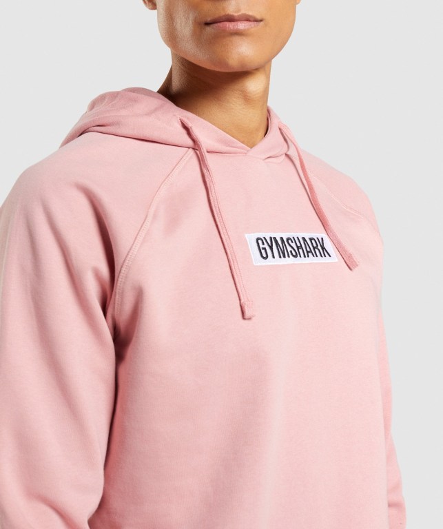 Gymshark Central Kapüşonlu Sweatshirt Erkek Pembe | 348-OBNKIQ