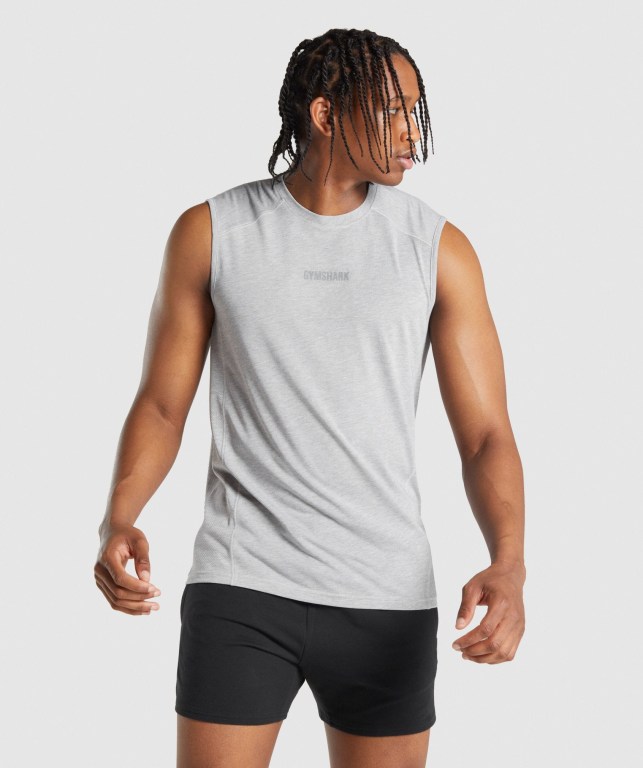 Gymshark Chalk Atlet Erkek Açık Gri | 418-NXGCBL