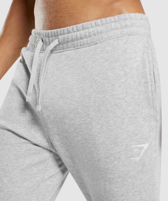 Gymshark Crest Jogger Pantolon Erkek Açık Gri | 127-OBVUHX