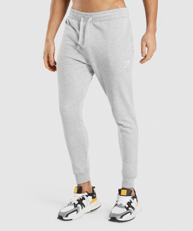 Gymshark Crest Jogger Pantolon Erkek Açık Gri | 127-OBVUHX