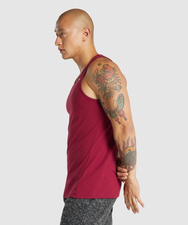 Gymshark Critical 2.0 Atlet Erkek Bordo | 971-BQGIFK