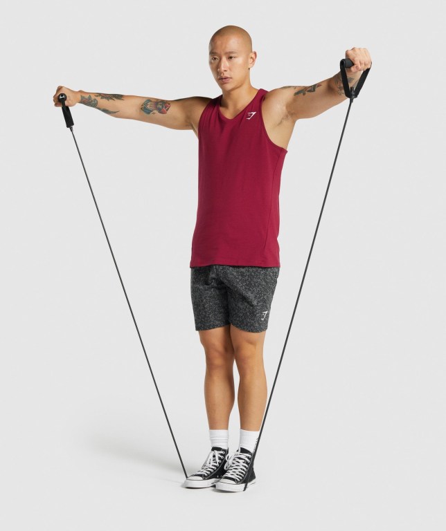 Gymshark Critical 2.0 Atlet Erkek Bordo | 971-BQGIFK