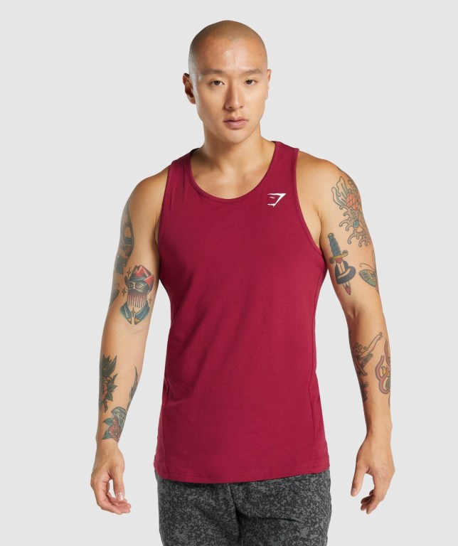 Gymshark Critical 2.0 Atlet Erkek Bordo | 971-BQGIFK