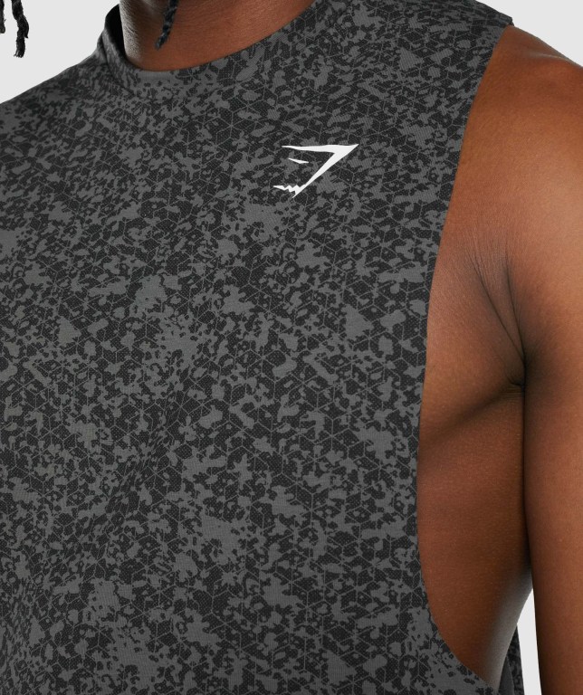 Gymshark Critical 2.0 Drop Arm Atlet Erkek Gri | 471-IRZTUM