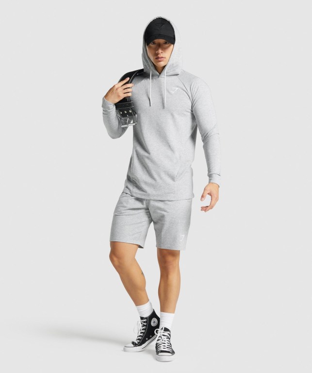 Gymshark Critical 2.0 Kapüşonlu Sweatshirt Erkek Açık Gri | 689-RKOYNU