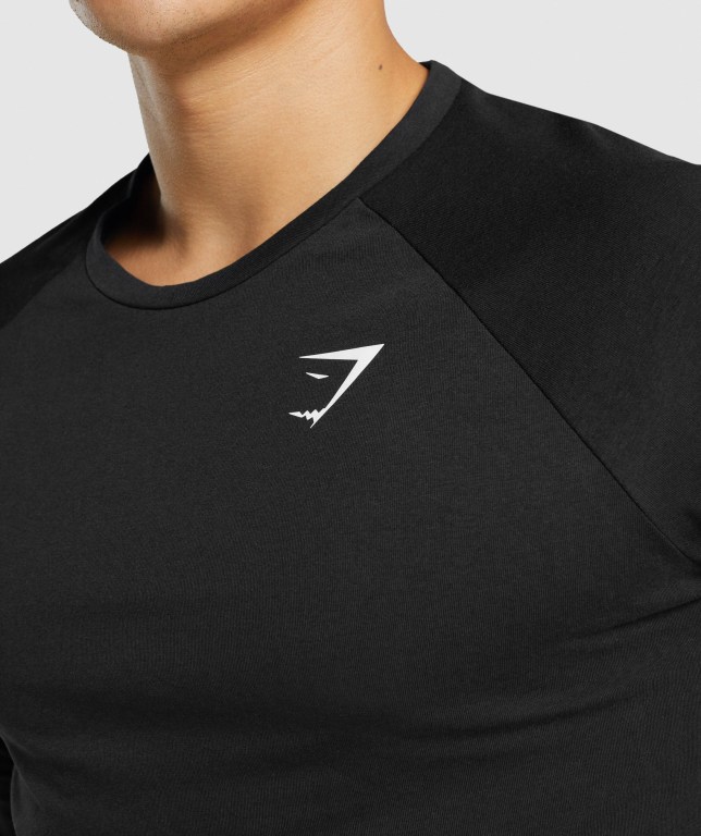 Gymshark Critical 2.0 Tişört Erkek Siyah | 387-UVAEFQ