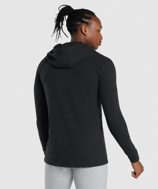 Gymshark Critical 2.0 Zip Up Kapüşonlu Sweatshirt Erkek Siyah | 963-EQBVZU