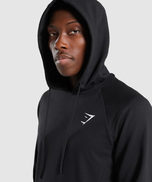 Gymshark Critical Kapüşonlu Sweatshirt Erkek Siyah | 126-QYLZDM