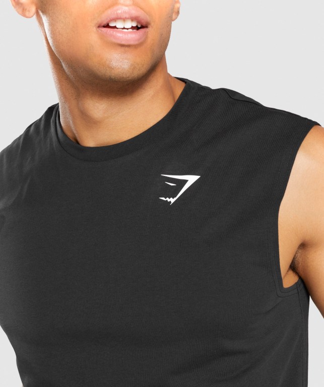 Gymshark Critical Kolsuz Atlet Erkek Siyah | 810-UEVTPX