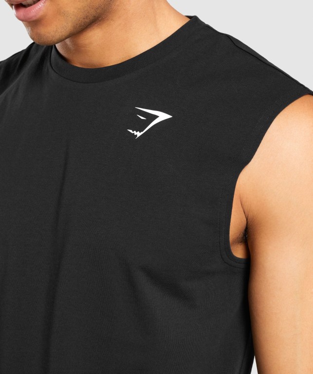 Gymshark Critical Kolsuz Atlet Erkek Siyah | 810-UEVTPX