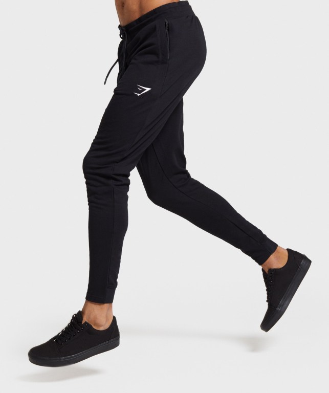 Gymshark Critical Zip Jogger Pantolon Erkek Siyah | 624-UMVODB