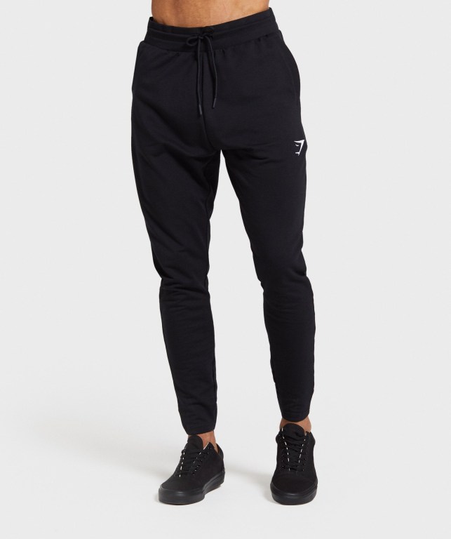 Gymshark Critical Zip Jogger Pantolon Erkek Siyah | 624-UMVODB