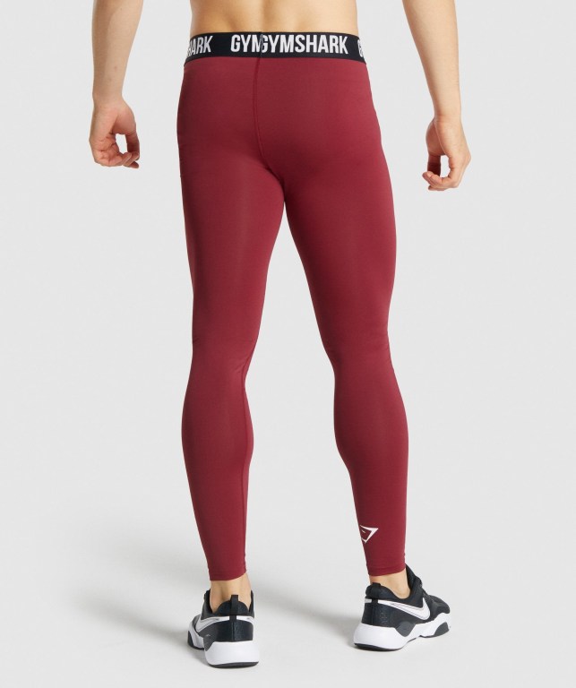 Gymshark Element Baselayer Jogger Pantolon Erkek Bordo | 539-CTLAUY