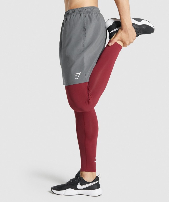 Gymshark Element Baselayer Jogger Pantolon Erkek Bordo | 539-CTLAUY