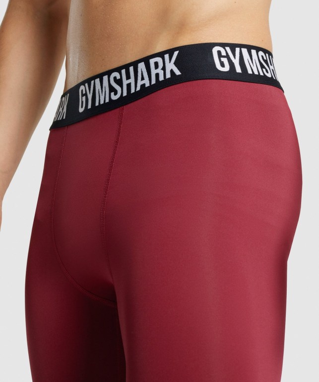 Gymshark Element Baselayer Jogger Pantolon Erkek Bordo | 539-CTLAUY