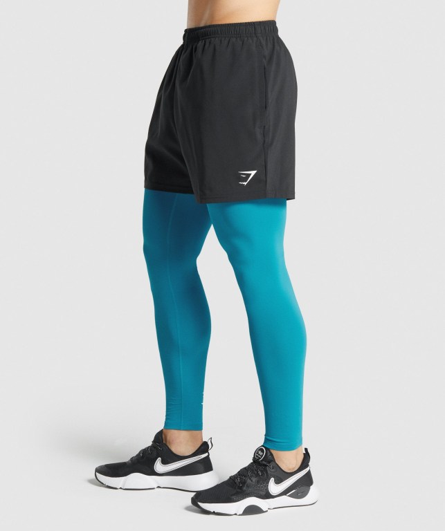 Gymshark Element Baselayer Jogger Pantolon Erkek Mavi | 835-NLSAQU