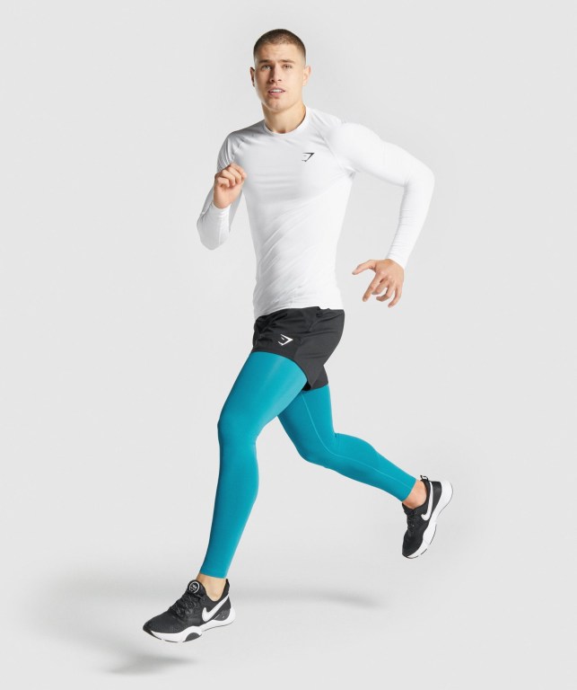 Gymshark Element Baselayer Jogger Pantolon Erkek Mavi | 835-NLSAQU