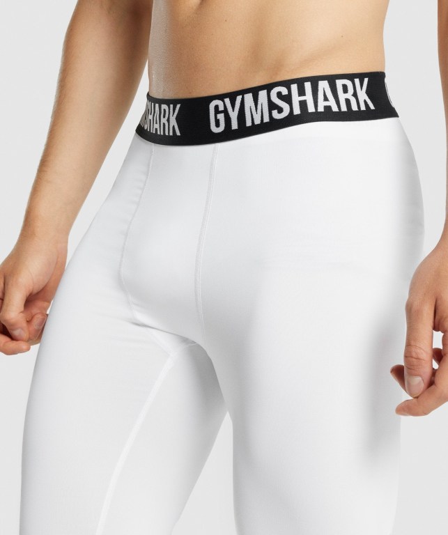 Gymshark Element Baselayer Jogger Pantolon Erkek Beyaz | 896-GYLCSX