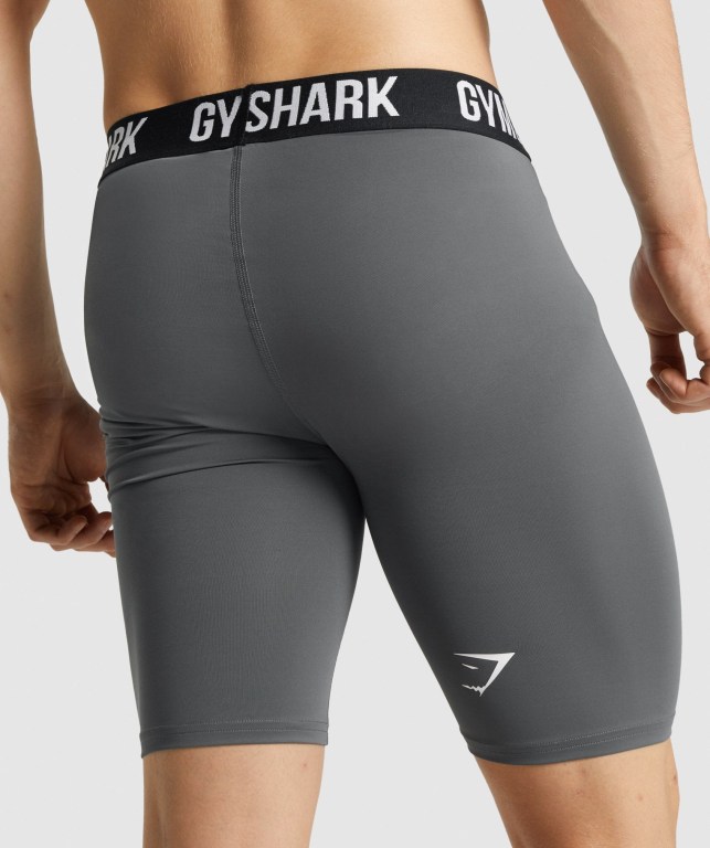 Gymshark Element Baselayer Şort Erkek Gri | 415-DBERLS